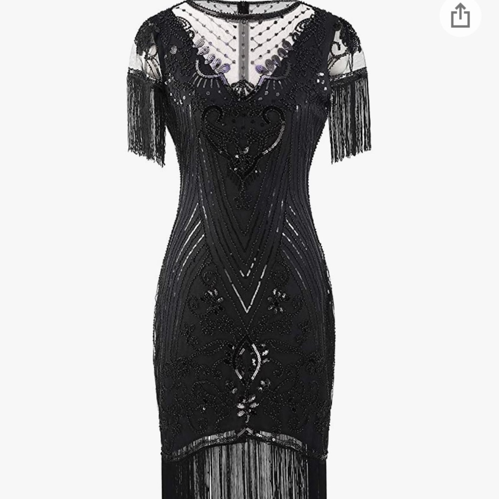 1920’s-BEADED/SEQUINS GATSBY DRESS